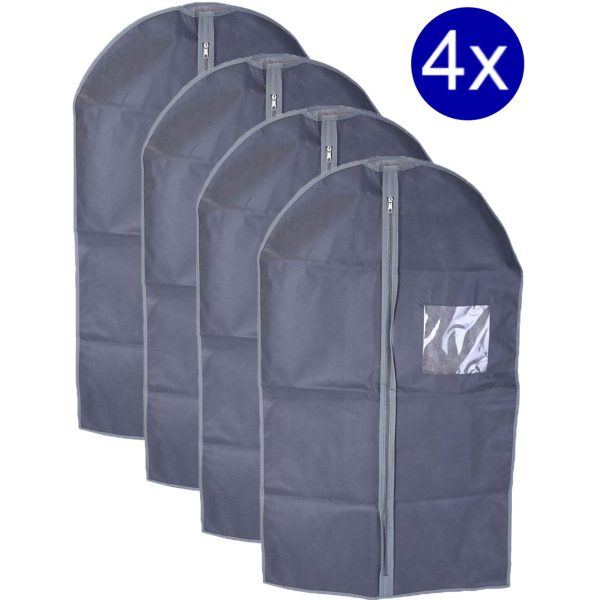 4x Kledinghoes met rits - 60x100cm