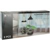 Plantenstandaard - 46 + 58 cm hoogte - taupe - set van 2