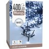 Maxi Cluster Kerstverlichting - 400 led - 6m - wit - Timer - Lichtfuncties - Geheugen - Buiten