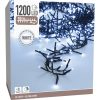 Maxi Cluster Kerstverlichting - 1200 led - 18m - wit - Timer - Lichtfuncties - Geheugen - Buiten