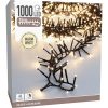 Maxi Cluster Kerstverlichting - 1000 led - 15m - warm wit - Timer - Lichtfuncties - Geheugen - Buiten