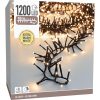 Maxi Cluster Kerstverlichting - 1200 led - 18m - extra warm wit - Timer - Lichtfuncties - Geheugen - Buiten