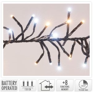 Clusterverlichting 192 led - 1.4m - two tone adorable - Batterij - Lichtfuncties - Geheugen - Timer