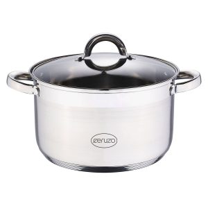 Ceruzo Kookpan - RVS - Ø 24 cm - H 14.5 cm - 6.3 L - alle Warmtebronnen