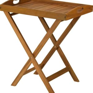 Dienbladtafel Acacia - opvouwbare Bijzettafel - Butlertray opklapbaar