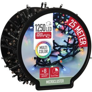 Micro Cluster met Haspel - 1250 LED - 25 meter - met timer - multicolor