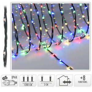 LED Verlichting 400 LED - 12 meter - multicolor - voor binnen en buiten - 8 Lichtfuncties - Soft Wire