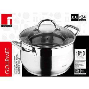 Bergner RVS 18/10 kookpan 24cm - 5,6 liter