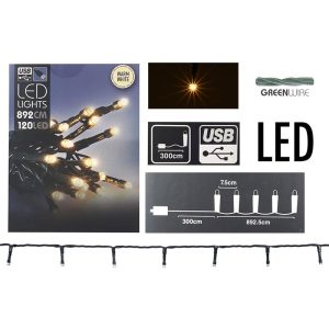 LED-verlichting USB - 120 LED's - warm wit