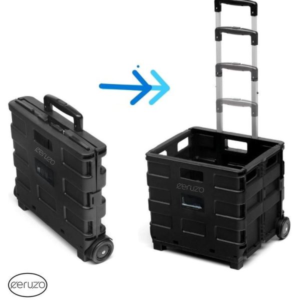 Ceruzo Trolley met Vouwkrat - 50 Liter