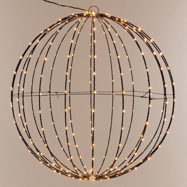 Kerstverlichting - Lichtbol met 240 led - Metaal - 40 cm - met Timer - extra warm wit