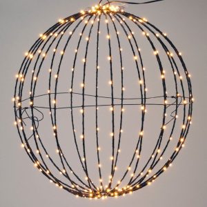 Kerstverlichting - Lichtbol met 400 led - Metaal - 60 cm - met Timer - extra warm wit