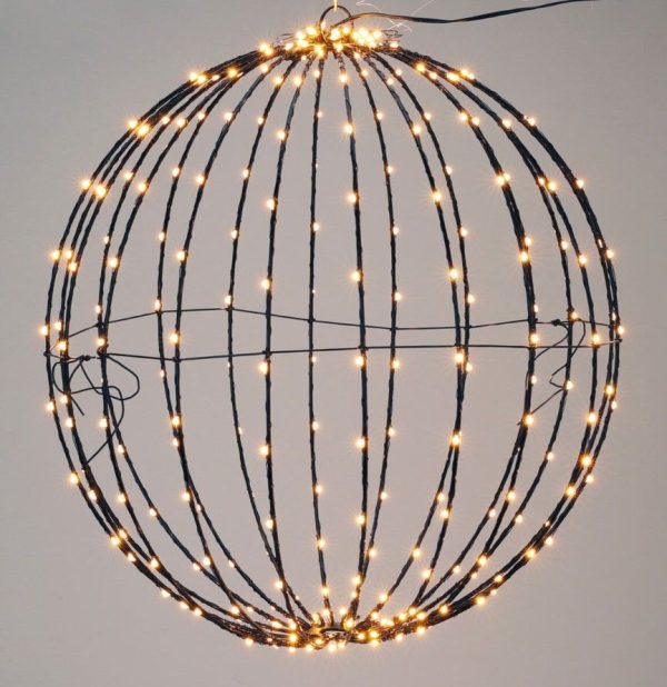 Kerstverlichting - Lichtbol met 400 led - Metaal - 60 cm - met Timer - extra warm wit